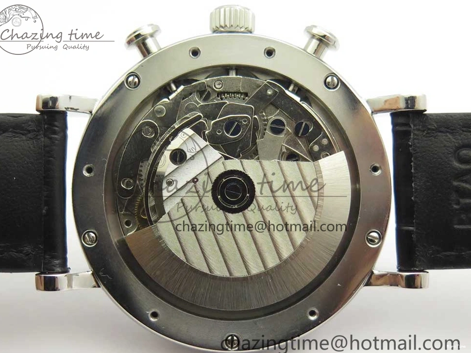 MIROTIME 0123 Portofino IW391001 SS ZK 1:1 Best Edition White Dial Silver Markers on Black Leather Strap A RelaxedFit 7139